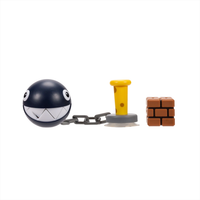 Super Mario 4-inch Chain Chomp with Block Action Figure - Wave 48 (2025) by Jakks Pacific, collectible toy
