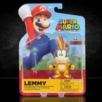 Super Mario 4-inch Lemmy with Magic Wand Action Figure - Wave 48 (2025) by Jakks Pacific in original packaging