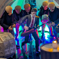 Super7 Back To The Future 3 3/4-inch ReAction+ figure set with Marty McFly and alien characters in detailed scene