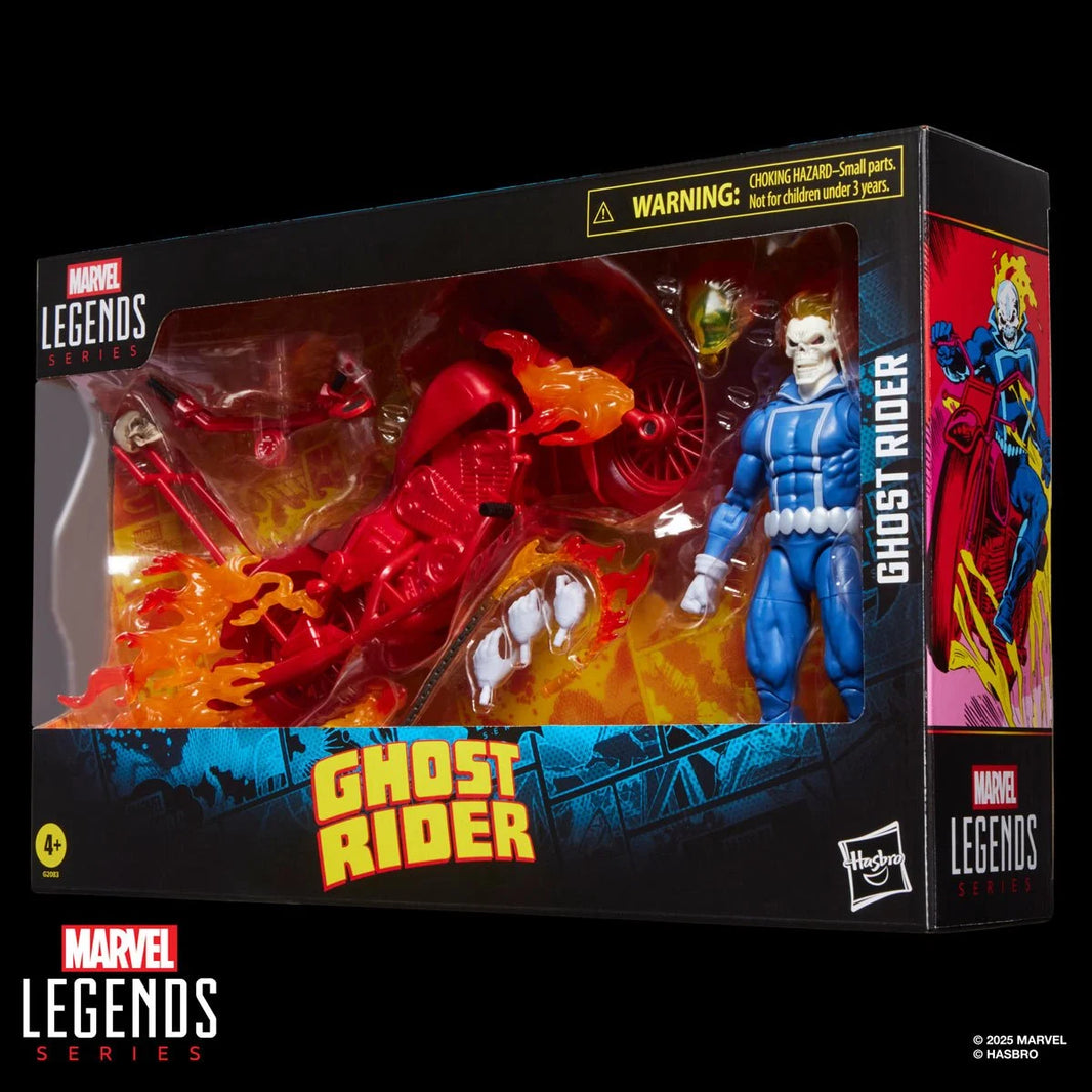 Marvel Legends Series Ghost Rider Johnny Blaze 6-Inch Action Figure with Motorcycle by Hasbro, new in box collectible
