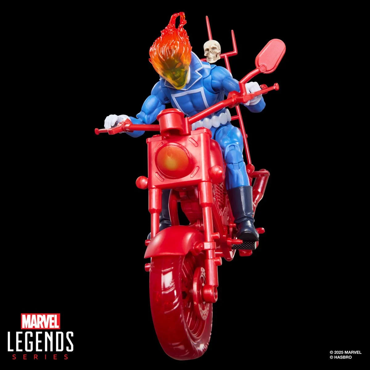 Marvel Legends Series Ghost Rider Johnny Blaze 6-Inch Action Figure with Motorcycle by Hasbro, new in box collectible