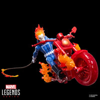 Marvel Legends Series Ghost Rider Johnny Blaze 6-Inch Action Figure with Motorcycle by Hasbro, new in box collectible figure