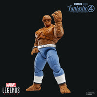 Marvel Legends 6-inch The Thing action figure in blue pants from Fantastic Four First Steps series on black background