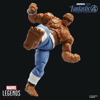 Marvel Legends 6-inch The Thing figure from Fantastic Four First Steps in dynamic kicking pose on black background