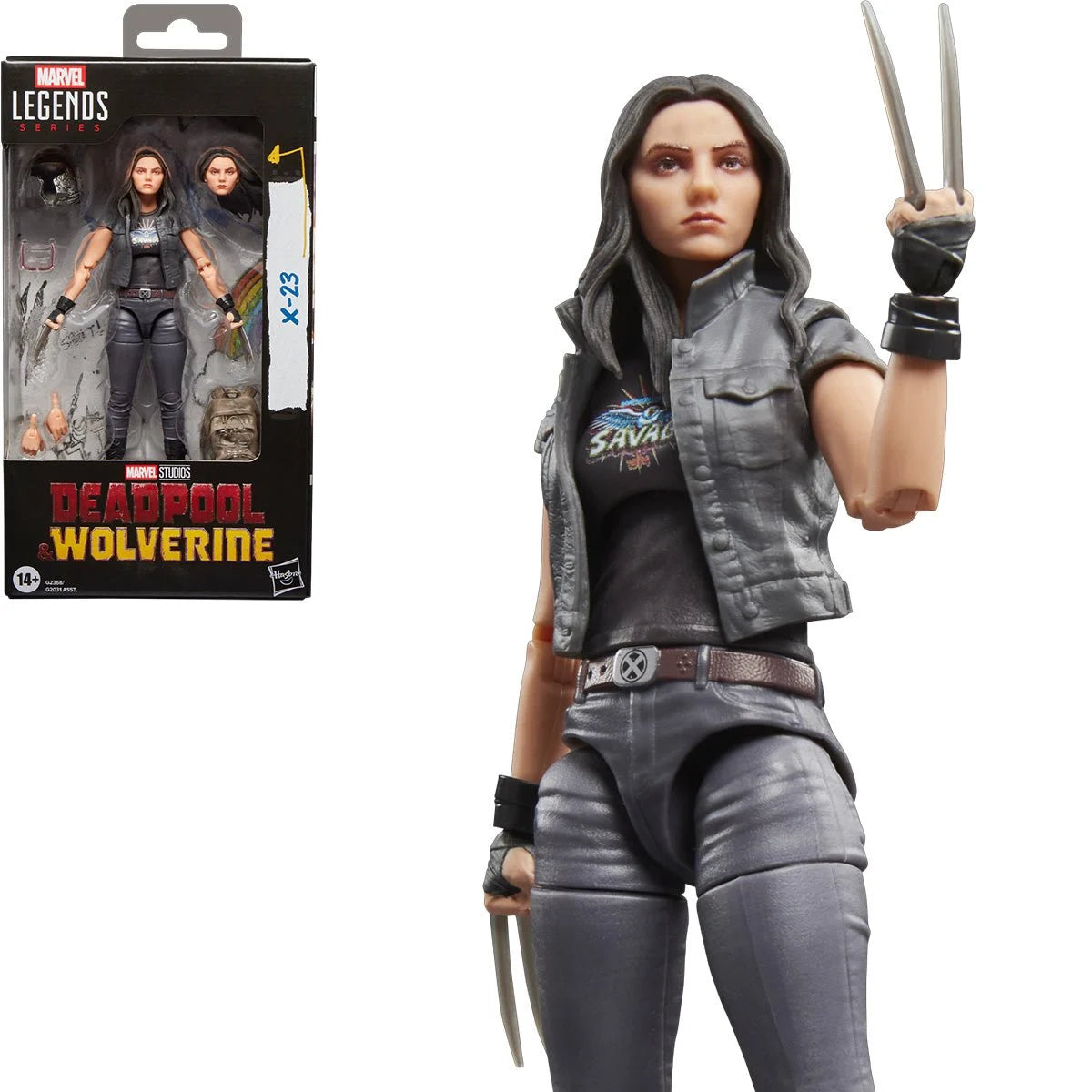 Marvel Legends X-23 6" Action Figure Deadpool Wolverine Movie Hasbro New with alternate face and claw accessories in box