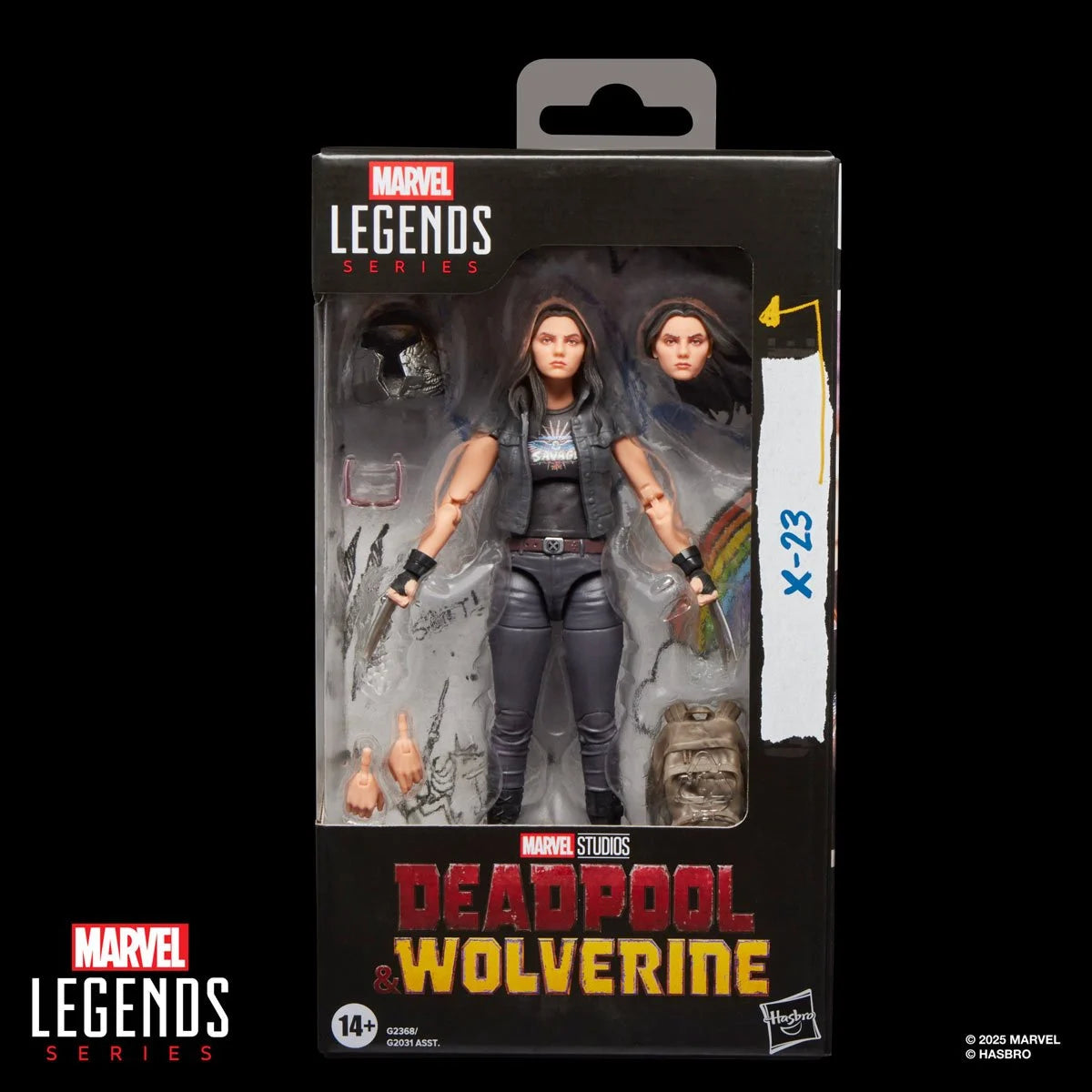 Marvel Legends X-23 6" Action Figure Deadpool Wolverine Movie Hasbro New with alternate head and accessories in box