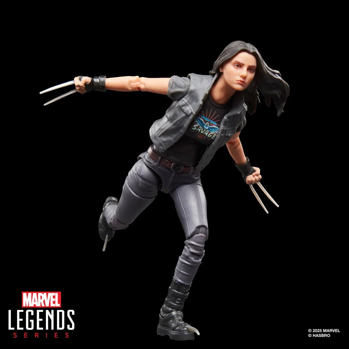 Marvel Legends X-23 6" Action Figure Deadpool Wolverine Movie Hasbro New posed dynamically with claws extended and detailed outfit