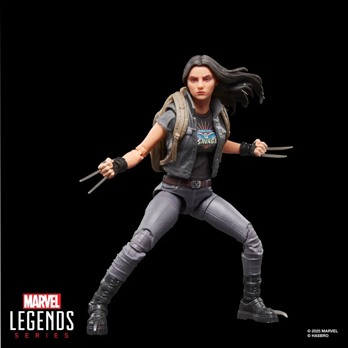 Marvel Legends X-23 6" Action Figure Deadpool Wolverine Movie Hasbro New with dynamic pose and backpack accessory