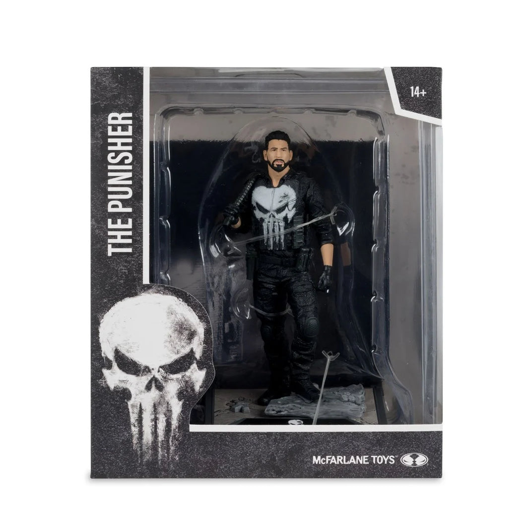 The Punisher - Marvel Studios 1:10 Scale Posed Figure Scene McFarlane Toys by Hasbro in packaging with skull logo
