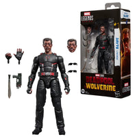 Marvel Legends Blade 6" Action Figure Deadpool Wolverine Movie Hasbro New with accessories and two interchangeable heads