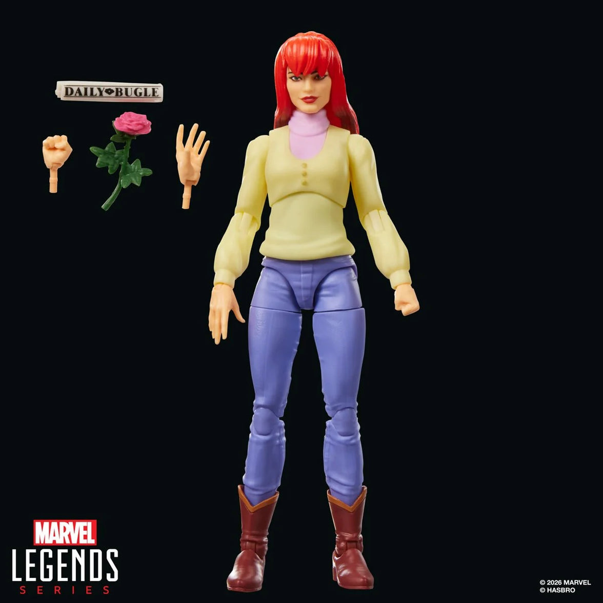 Mary Jane Watson Spider-Man: The Animated Series Marvel Legends Retro Action Figure by Hasbro 6-Inch