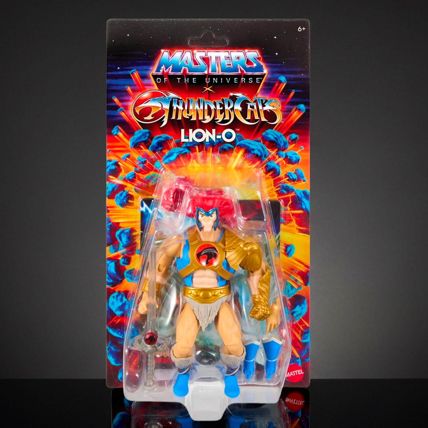 Mattel Masters of the Universe ThunderCats Lion-O 6-inch action figure in colorful blister pack with sword accessory