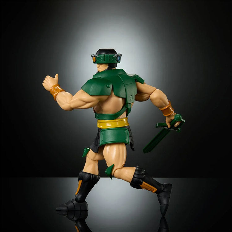 Tri-Klops Masters of the Universe Origins 6 inch action figure posed holding sword by Mattel on black background