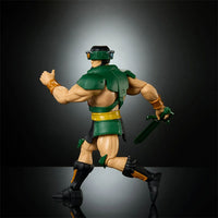 Tri-Klops Masters of the Universe Origins 6 inch action figure posed holding sword by Mattel on black background