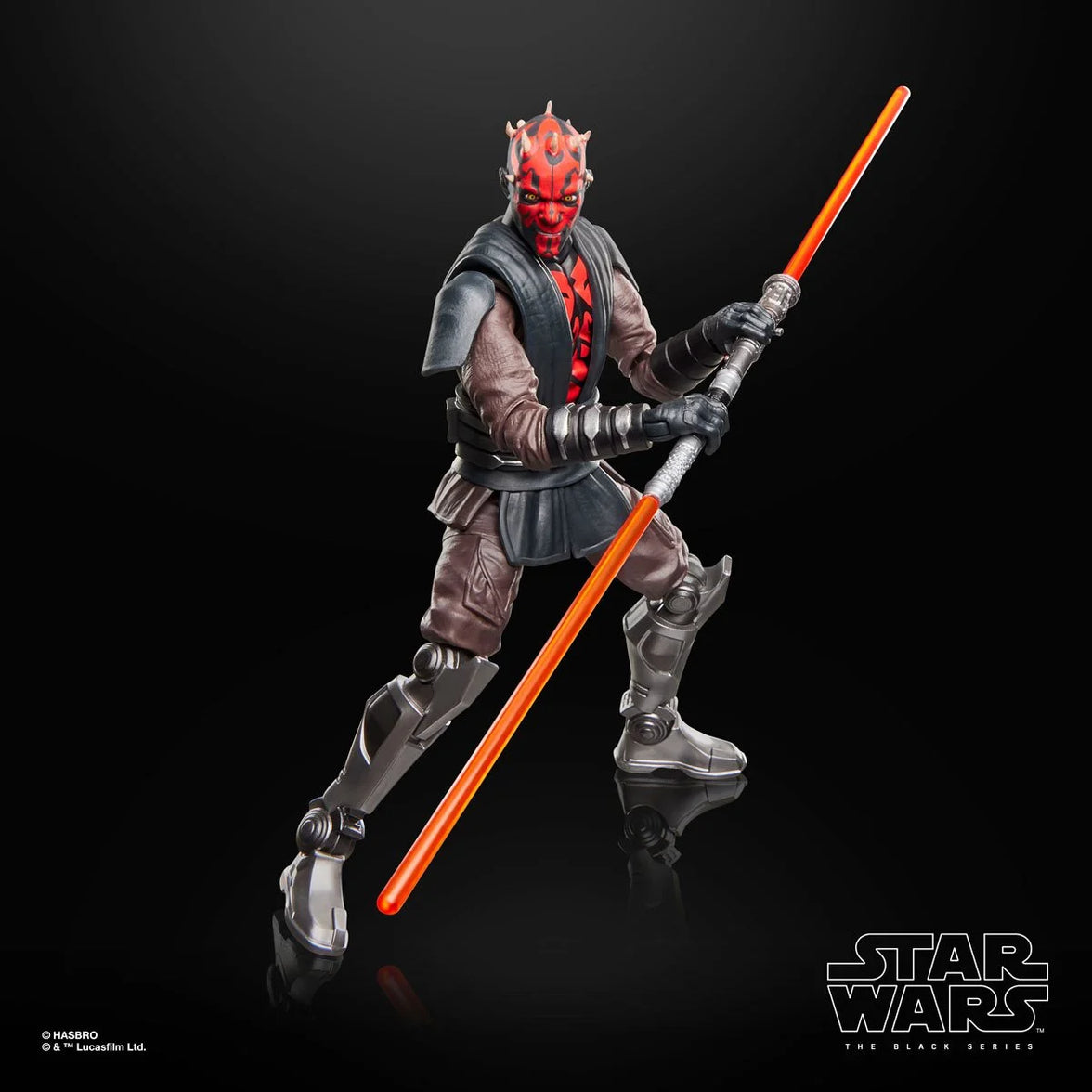 Darth Maul Star Wars 1:12 Scale 6 Inch The Black Series "Maul" Action Figure by Hasbro with double-bladed lightsaber