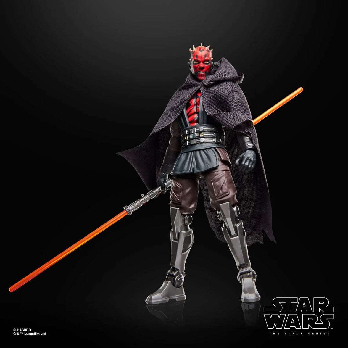 Darth Maul Star Wars 1:12 Scale 6 Inch The Black Series "Maul" Action Figure by Hasbro with double-bladed lightsaber