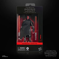 Darth Maul Star Wars 1:12 Scale 6 Inch The Black Series "Maul" Action Figure by Hasbro in packaging with dual red lightsabers
