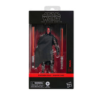 Darth Maul Star Wars 1:12 Scale 6 Inch The Black Series "Maul" Action Figure by Hasbro in packaging with two red lightsabers