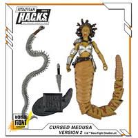 Cursed Medusa Assassin from Below -Vitruvian H.A.C.K.S. 1:18 Scale Action Figure by Boss Fight Studio Llc with weapons and tail accessory.