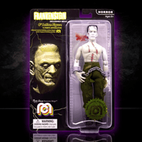 Mego 8-inch Frankenstein horror action figure with 14 points of articulation in collectible retro packaging