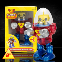 California Creations - Z Classics Robot, Merlin 8-inch red and blue wind-up toy, new in box collectible figure