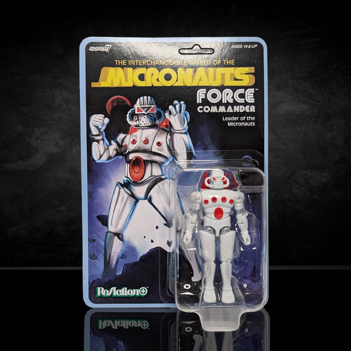 Micronauts Force Commander 3 3/4-Inch ReAction+ Figure – Vintage-Inspired Collectible Action Figure by Super7 new in box