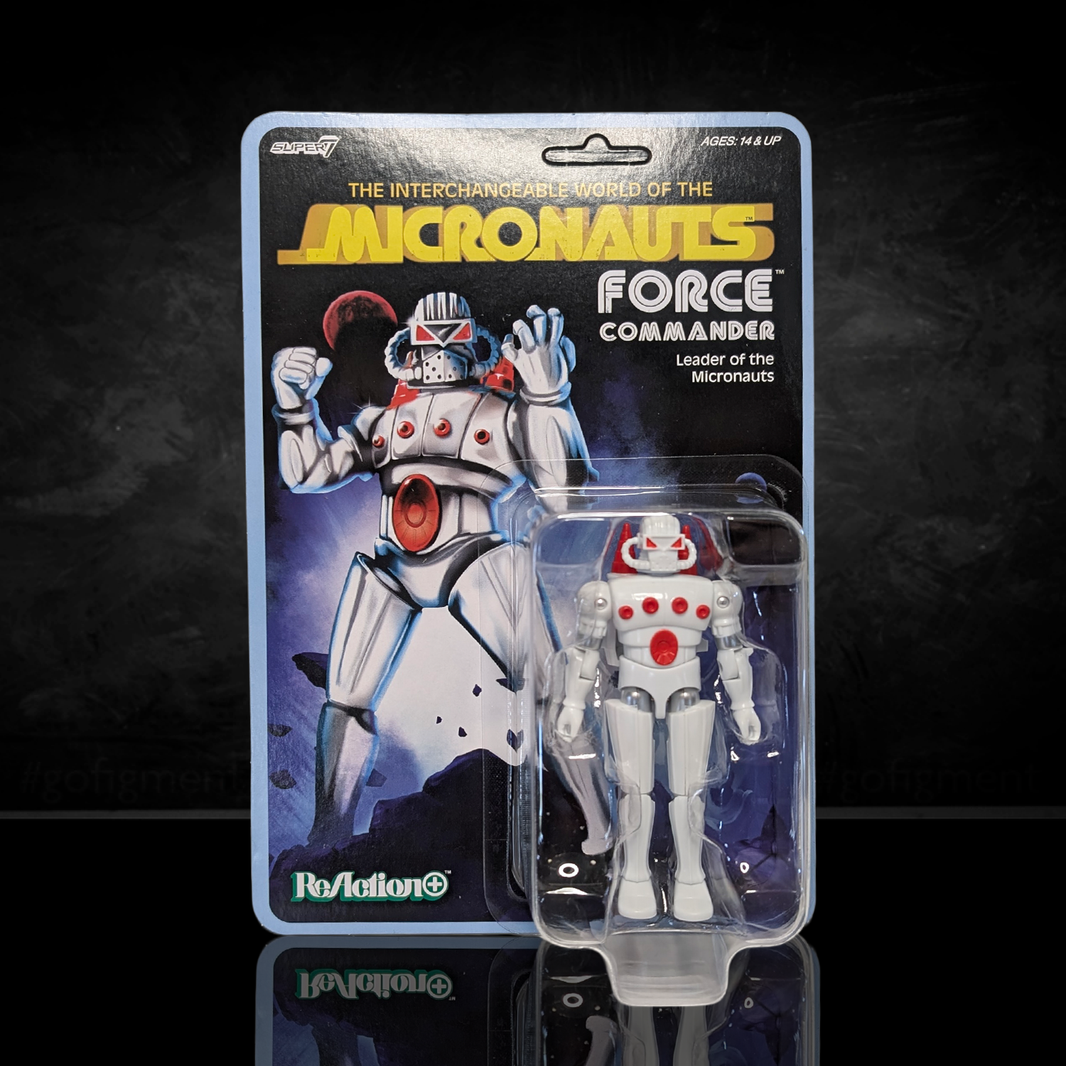 Micronauts Force Commander 3 3/4-Inch ReAction+ Figure – Vintage-Inspired Collectible Action Figure by Super7 new in box