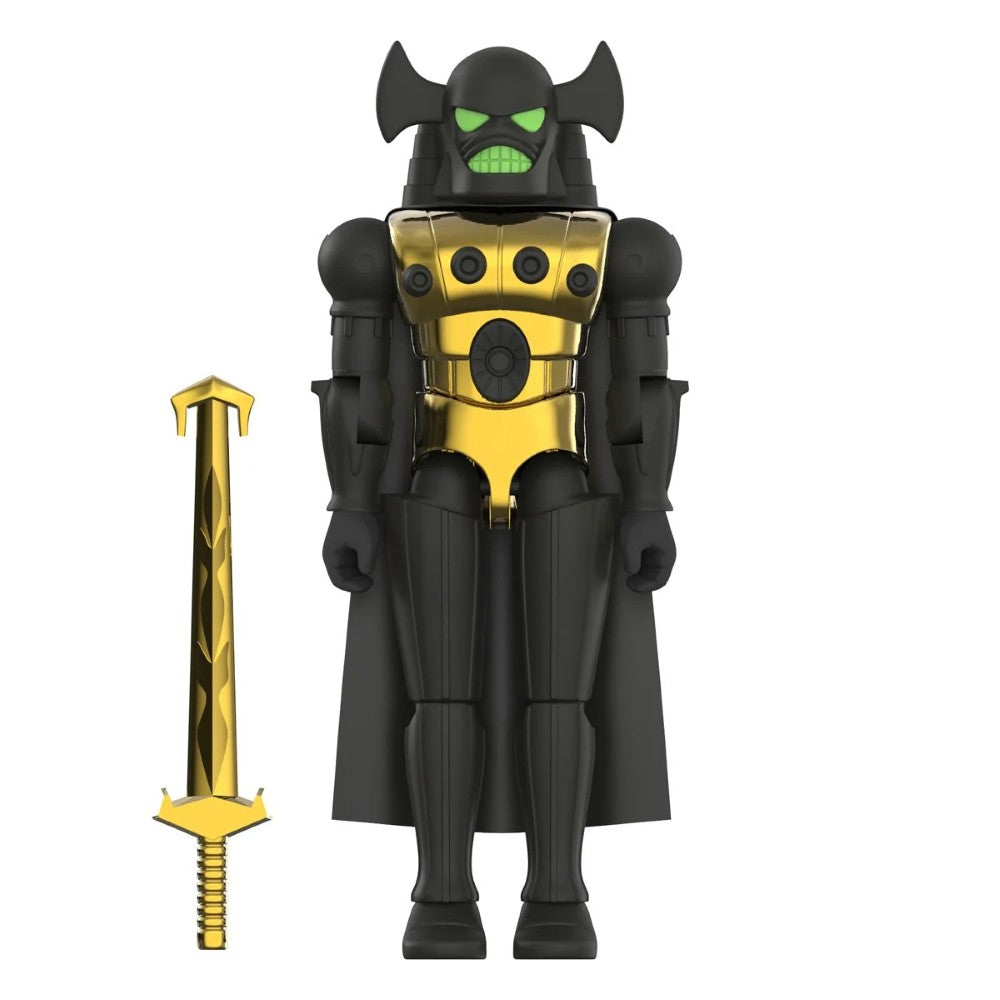 Emperor Micronauts Super7 ReAction+ Action Figure with Sword and Cape in black and gold, new in box by Super7