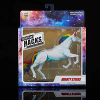 Mighty Steeds Frankie Basic Unicorn 1:18 Scale Vitruvian HACKS Compatible NIB by Boss Fight Studio Llc in galaxy-themed packaging