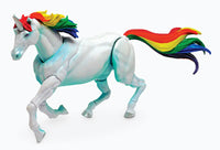 Mighty Steeds Frankie Basic Unicorn 1:18 Scale Vitruvian HACKS Compatible NIB by Boss Fight Studio Llc with rainbow mane and tail