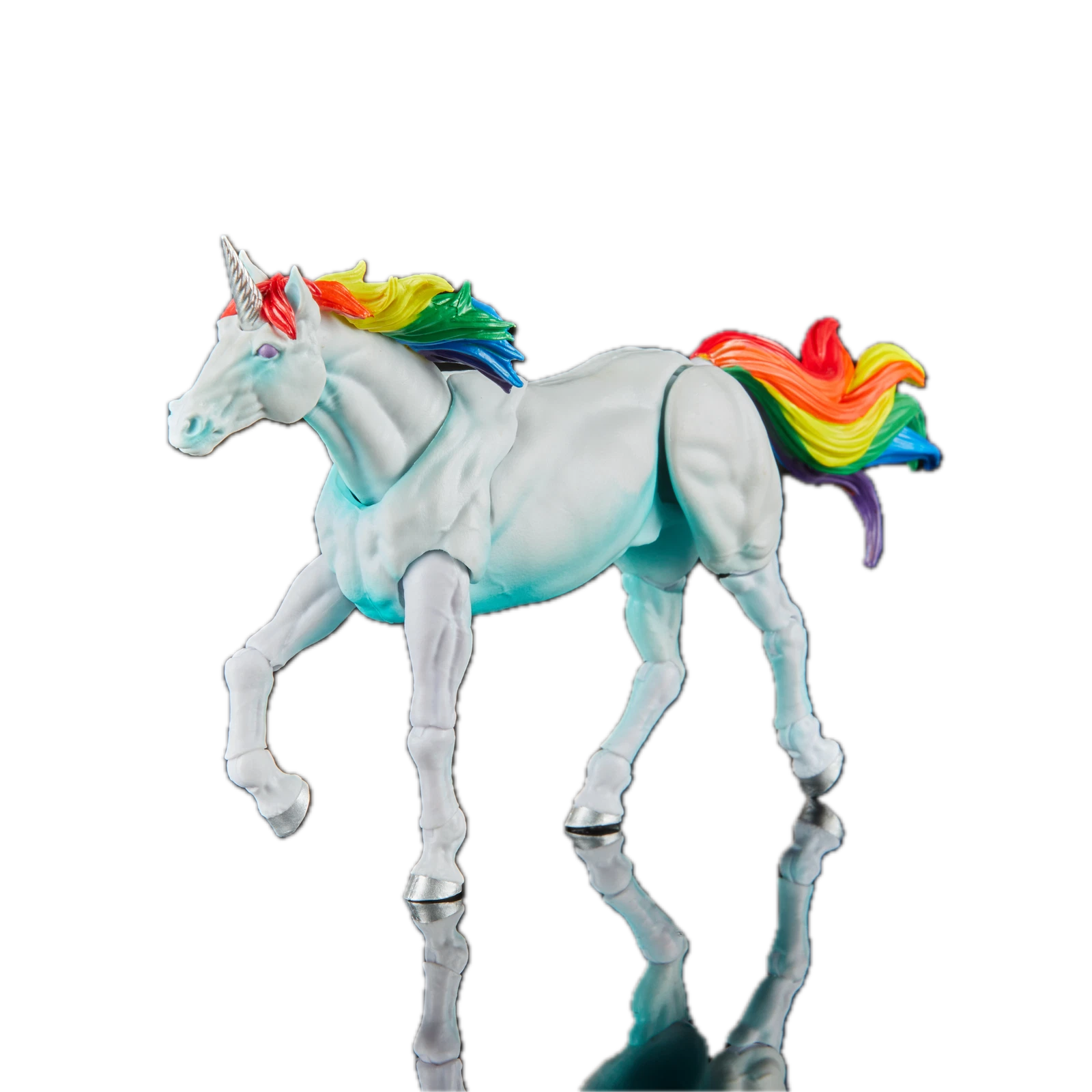 Mighty Steeds Frankie Basic Unicorn 1:18 Scale Vitruvian HACKS Compatible NIB by Boss Fight Studio Llc with rainbow mane and tail