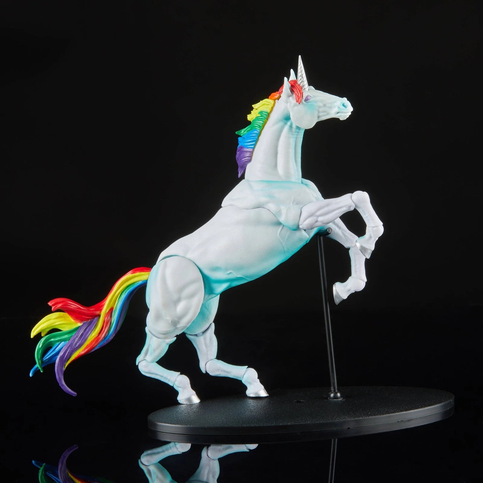 Mighty Steeds Frankie Basic Unicorn 1:18 Scale Vitruvian HACKS Compatible NIB by Boss Fight Studio Llc, white with rainbow mane and tail