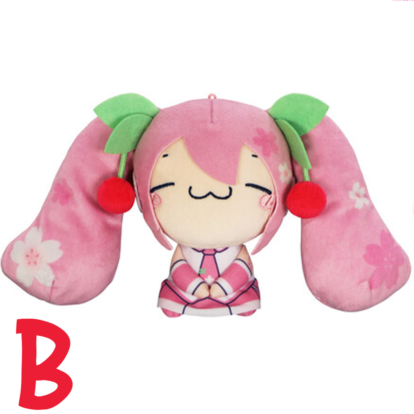 Hatsune Miku Sakura Miku Muhaha Plush U-PICK 6 Inch Official Licensed Vocaloid Collectible by UCC with cherry blossom design