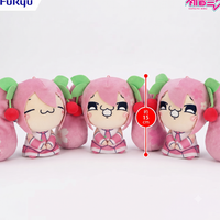 Hatsune Miku Sakura Miku Muhaha Plush U-PICK 6 Inch Official Licensed Vocaloid Collectible by UCC shown in multiple angles