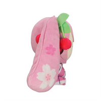 Side view of Hatsune Miku Sakura Miku Muhaha Plush U-PICK 6 Inch Official Licensed Vocaloid Collectible by UCC