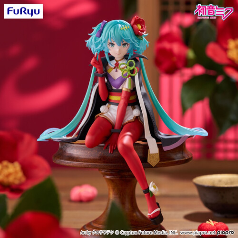 Hatsune Miku Flower Fairy Camellia Noodle Stopper Figure FuRyu by Banpresto new in box with vibrant colors and detailed sculpt
