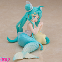 Hatsune Miku Desktop Fairy Mermaid Princess Figure 6.3" by Furyo featuring turquoise hair and mermaid tail pose