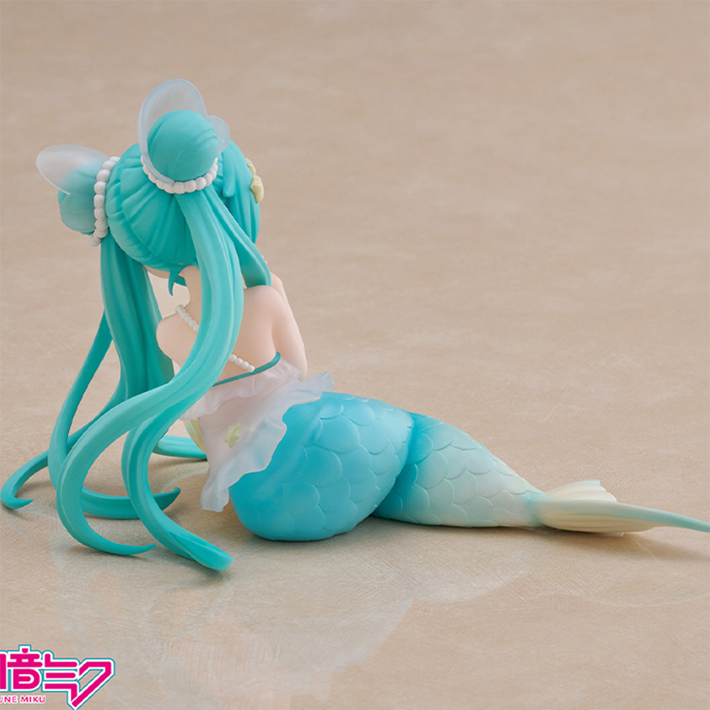 Hatsune Miku Desktop Fairy Mermaid Princess Figure 6.3" by Furyo, detailed turquoise mermaid collectible figurine.