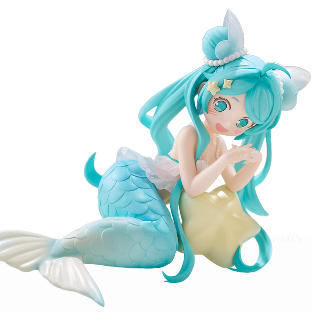 Hatsune Miku Desktop Fairy Mermaid Princess Figure 6.3" by Furyo with turquoise tail and starfish accessories