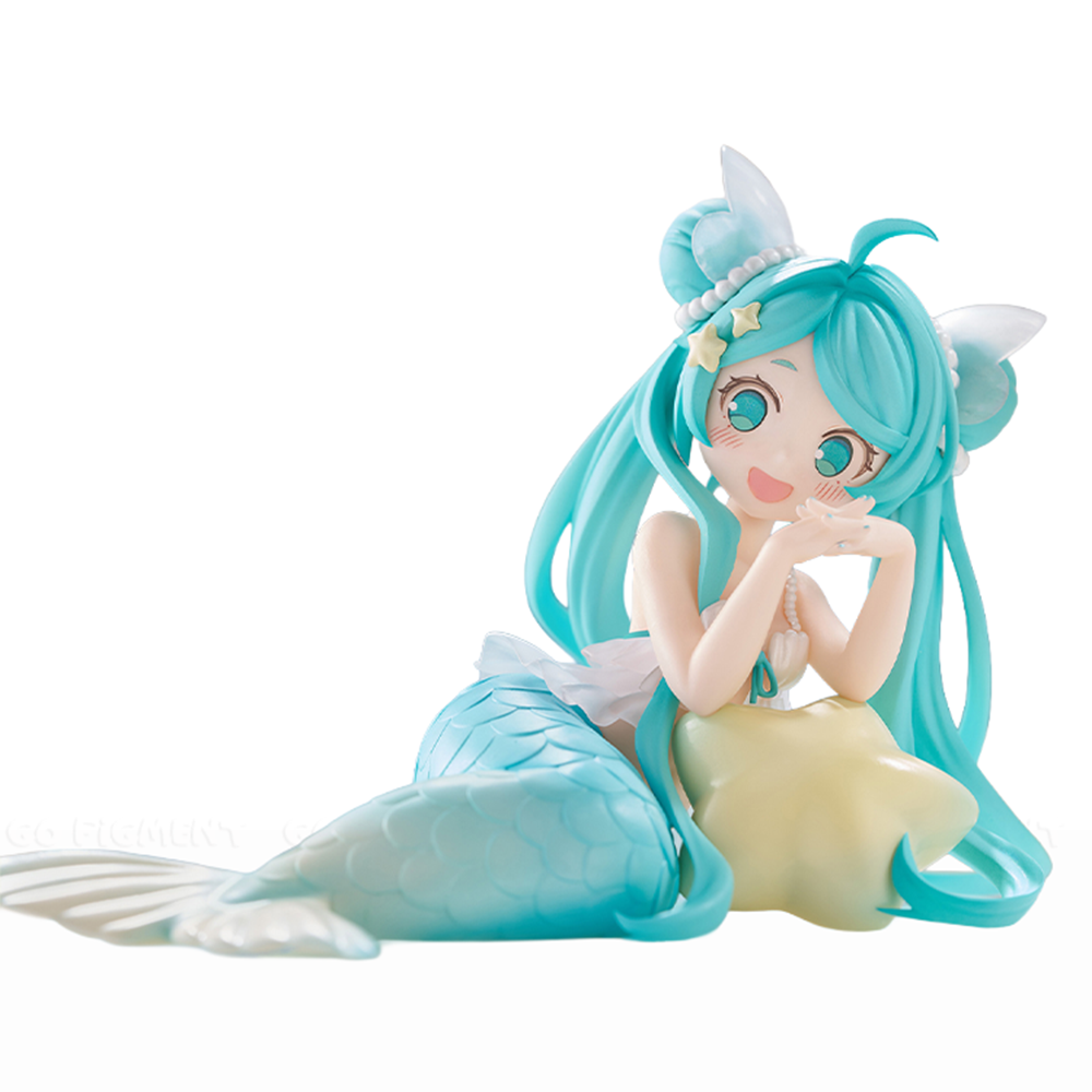 Hatsune Miku Desktop Fairy Mermaid Princess Figure 6.3" by Furyo with turquoise tail and star accessory