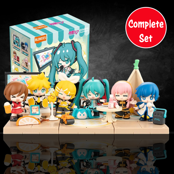 Vocaloid Hatsune Miku DaaVibe 01 Terrace Party Playset Complete Set of 6 by Blokees new in box collectible