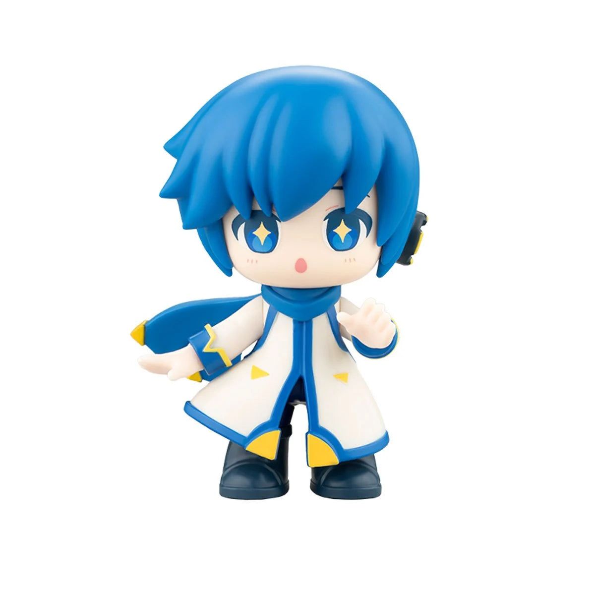 Vocaloid Hatsune Miku DaaVibe 01 Terrace Party Playset Complete Set of 6 by Blokees featuring blue-haired figure in white and yellow outfit