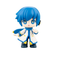 Vocaloid Hatsune Miku DaaVibe 01 Terrace Party Playset Complete Set of 6 by Blokees featuring blue-haired figure in white and yellow outfit