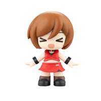 Vocaloid Hatsune Miku DaaVibe 01 Terrace Party Playset Complete Set of 6 by Blokees with brown-haired figure in red outfit