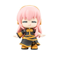 Vocaloid Hatsune Miku DaaVibe 01 Terrace Party Playset Complete Set of 6 by Blokees with pink-haired figure in black and gold outfit