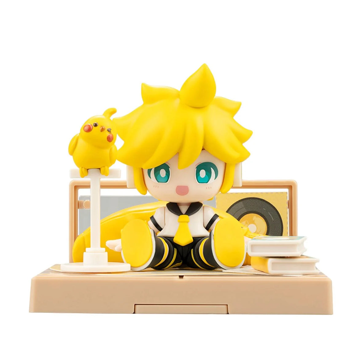 Vocaloid Hatsune Miku DaaVibe 01 Terrace Party Playset Complete Set of 6 by Blokees with yellow-haired figure and bird accessory