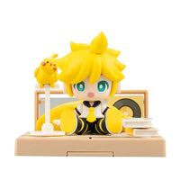 Vocaloid Hatsune Miku DaaVibe 01 Terrace Party Playset Complete Set of 6 by Blokees with yellow-haired figure and bird accessory