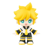Vocaloid Hatsune Miku DaaVibe 01 Terrace Party Playset Complete Set of 6 by Blokees with yellow-haired figure in black and white outfit