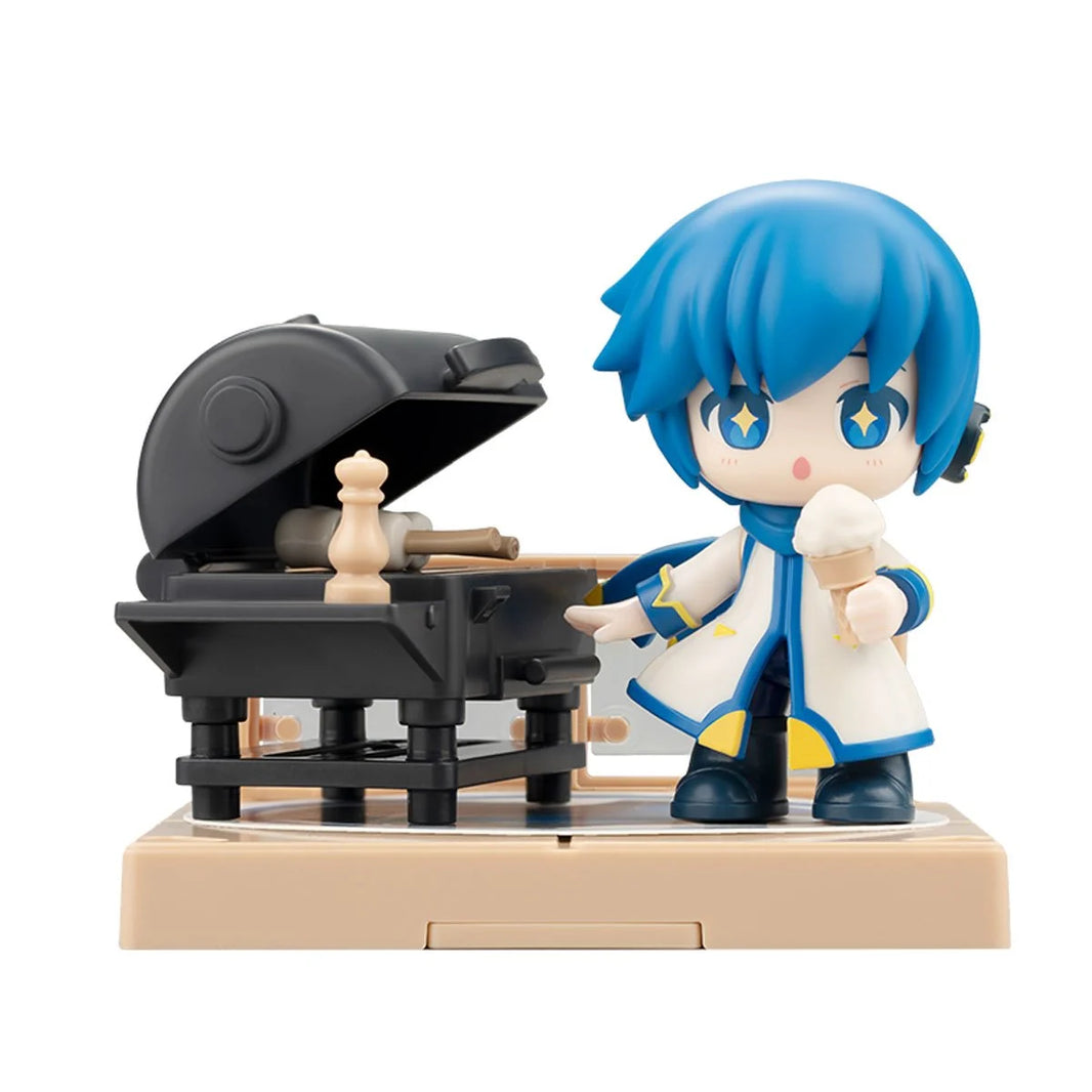 Vocaloid Hatsune Miku DaaVibe 01 Terrace Party Playset Complete Set of 6 by Blokees with blue-haired figure and grill accessory