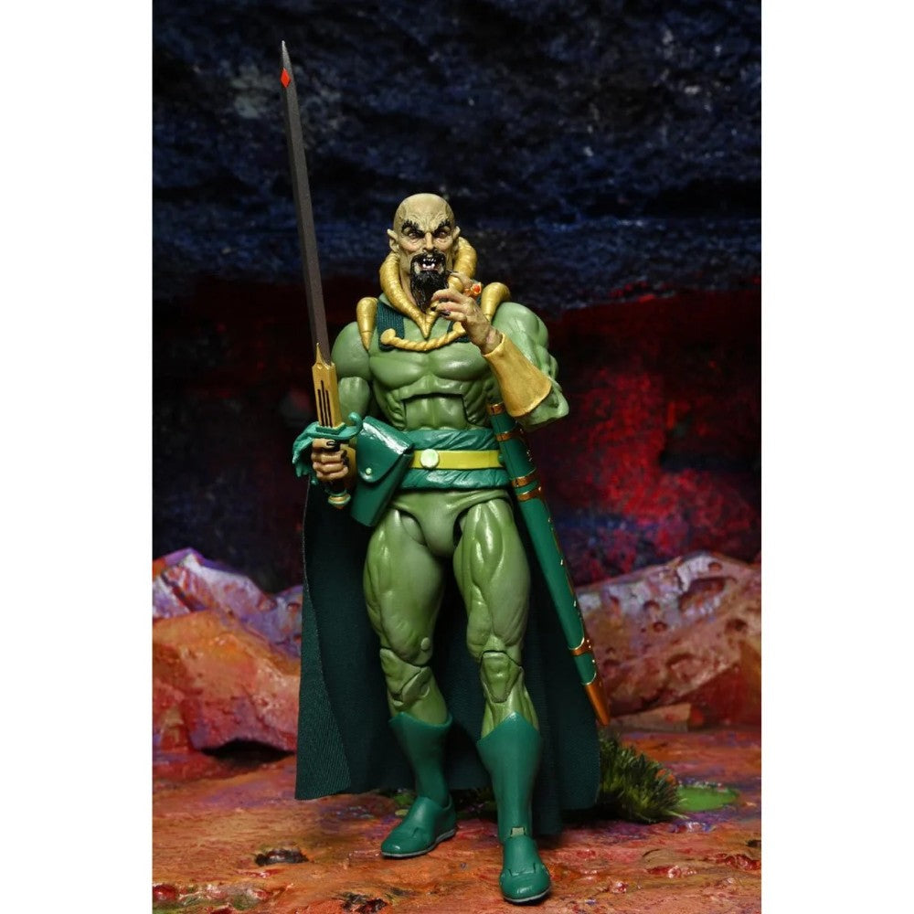 Ming the Merciless King Features Original Superheroes NECA 7-Inch Action Figure new in box with sword and green cape